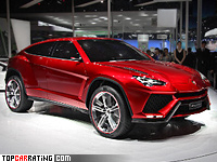 2012 Lamborghini Urus Concept = 300 kph, 600 bhp, 4.8 sec.