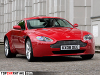 2008 Aston Martin V8 Vantage = 290 kph, 426 bhp, 4.8 sec.