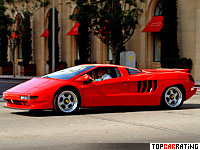 1991 Cizeta Moroder V16T = 328 kph, 540 bhp, 4.35 sec.