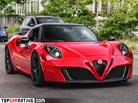 2015 Alfa Romeo 4C Pogea Racing Centurion  = 301 kph, 313 bhp, 3.9 sec.