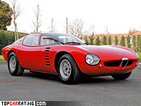 1964 Alfa Romeo TZ Bertone Canguro = 241 kph, 170 bhp, 6.2 sec.