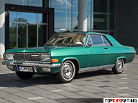 1965 Opel Diplomat V8 Coupe = 209 kph, 230 bhp, 10.5 sec.