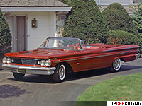 1960 Pontiac Bonneville Convertible Coupe = 205 kph, 352 bhp, 8.3 sec.