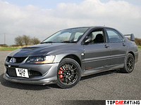 2004 Mitsubishi Lancer Evolution VIII MR FQ-400 = 267 kph, 411 bhp, 4 sec.