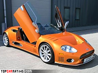 2004 Spyker C8 Spyder T = 320 kph, 525 bhp, 4 sec.