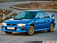 1998 Subaru Impreza 22B STi = 252 kph, 280 bhp, 5.4 sec.