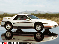 1985 Pontiac Fiero GT = 202 kph, 142 bhp, 8 sec.