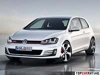 2013 Volkswagen Golf GTI = 246 kph, 220 bhp, 6.5 sec.