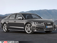 2014 Audi S8 = 250 kph, 520 bhp, 4.2 sec.