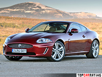 2009 Jaguar XK 5.0 Coupe = 250 kph, 385 bhp, 5.5 sec.