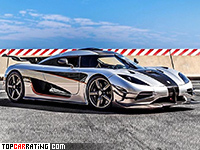 2014 Koenigsegg One:1 = 437 kph, 1360 bhp, 2.5 sec.