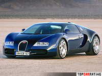 1999 Bugatti EB 18/4 Veyron Concept = 340 kph, 555 bhp, 4.2 sec.