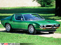 1970 Alfa Romeo Montreal = 224 kph, 200 bhp, 7.1 sec.