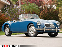 1958 MG A Twin-Cam = 182 kph, 108 bhp, 10.6 sec.