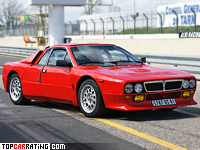 1982 Lancia Rally 037 Stradale = 226 kph, 205 bhp, 6.3 sec.