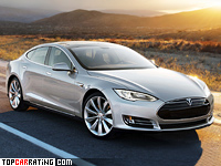 2012 Tesla Model S = 210 kph, 422 bhp, 4.5 sec.
