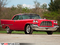 1957 Chrysler 300C Hardtop Coupe = 241 kph, 390 bhp, 8 sec.