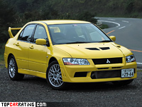 2001 Mitsubishi Lancer GSR Evolution VII (CT9A) = 250 kph, 280 bhp, 5.2 sec.