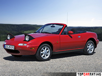 1989 Mazda MX-5 Miata = 190 kph, 115 bhp, 8.7 sec.