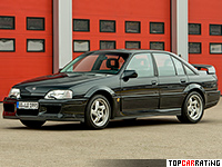 1990 Opel Omega Lotus = 284 kph, 360 bhp, 5.2 sec.