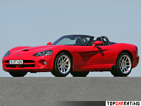 2003 Dodge Viper SRT10 Convertible = 311 kph, 507 bhp, 4.1 sec.