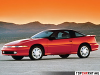 1990 Mitsubishi Eclipse GSX Turbo AWD (1G) = 230 kph, 195 bhp, 7.2 sec.