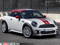 2011 Mini Cooper Coupe John Cooper Works = 229 kph, 211 bhp, 6.2 sec.