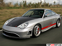 2004 9ff V400 Porsche 911 GT2 = 388 kph, 843 bhp, 3.5 sec.
