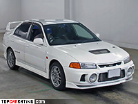 1996 Mitsubishi Lancer GSR Evolution IV (CN9A) = 234 kph, 280 bhp, 5.4 sec.
