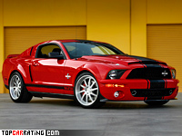 2008 Ford Mustang Shelby GT500 Super Snake = 320 kph, 725 bhp, 4 sec.
