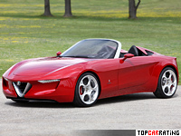 2010 Alfa Romeo 2uettottanta Pininfarina Concept = 245 kph, 200 bhp, 6.5 sec.
