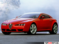 2002 Alfa Romeo Brera Concept ItalDesign  = 295 kph, 400 bhp, 4.3 sec.
