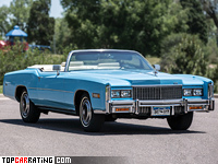 1976 Cadillac Fleetwood Eldorado Convertible = 185 kph, 218 bhp, 12.1 sec.