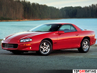 1998 Chevrolet Camaro Z28 = 264 kph, 309 bhp, 5.8 sec.