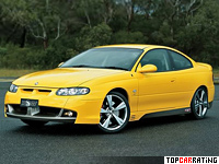 2004 Holden Monaro HSV GTS Coupe = 280 kph, 408 bhp, 4.9 sec.