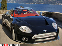 2006 Spyker C8 Double 12 S = 345 kph, 620 bhp, 3.8 sec.