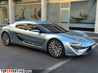 2014 nanoFlowcell Quant e-Sportlimousine = 380 kph, 925 bhp, 2.8 sec.