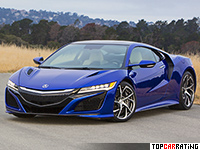 2017 Acura NSX = 309 kph, 581 bhp, 3.2 sec.