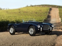 1953 Siata 208 S Spider = 200 kph, 125 bhp, 12 sec.