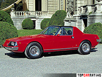 1974 Ferrari 330 GTC Zagato = 245 kph, 296 bhp, 6.8 sec.