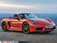 2017 Porsche 718 Boxster S (982) = 283 kph, 350 bhp, 4.2 sec.