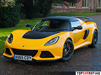 2015 Lotus Exige Sport 350 = 274 kph, 350 bhp, 3.8 sec.