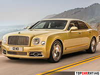 2016 Bentley Mulsanne Speed = 305 kph, 537 bhp, 4.9 sec.