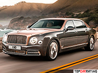 2017 Bentley Mulsanne Extended Wheelbase = 296 kph, 512 bhp, 5.5 sec.