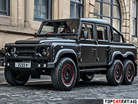 2016 Kahn Design Flying Huntsman 110 6X6 Defender Double Cab Pickup = 150 kph, 170 bhp, 17 sec.