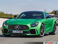 2017 Mercedes-AMG GT R (C190) = 318 kph, 585 bhp, 3.6 sec.