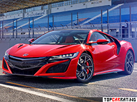 2017 Honda NSX = 308 kph, 581 bhp, 3.2 sec.