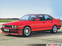 1990 Alpina B10 Bi-Turbo (E34) = 290 kph, 360 bhp, 5.6 sec.