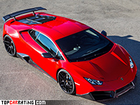 2016 Lamborghini Huracan LP580-2 Coupe Novitec Torado = 365 kph, 830 bhp, 2.9 sec.