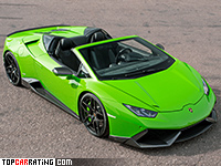 2016 Lamborghini Huracan LP610-4 Spyder Novitec Torado = 350 kph, 860 bhp, 3 sec.